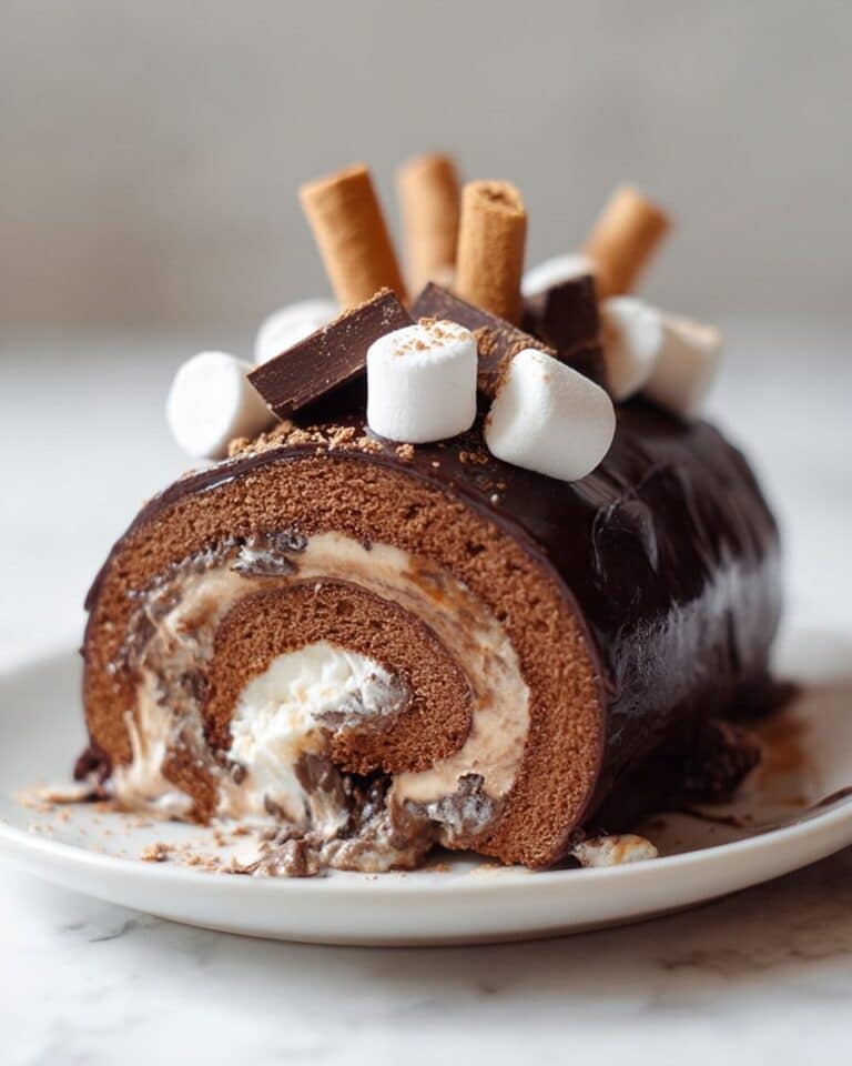 S’mores Ice Cream Cake Roll Recipe