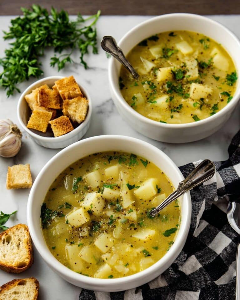 Roasted Garlic Potato Soup Recipe