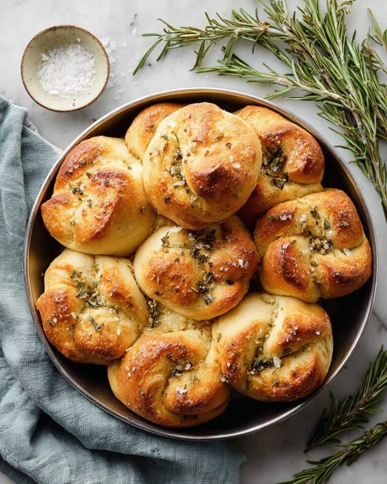 Garlic Butter Herb Focaccia Muffins Recipe