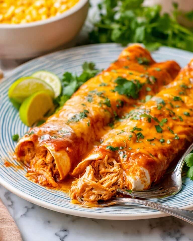 High Protein Chicken Enchiladas Recipe