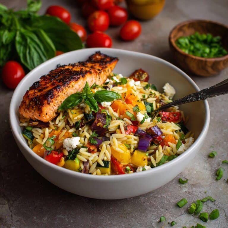 Orzo Salad with Roasted Veggies and Feta Recipe