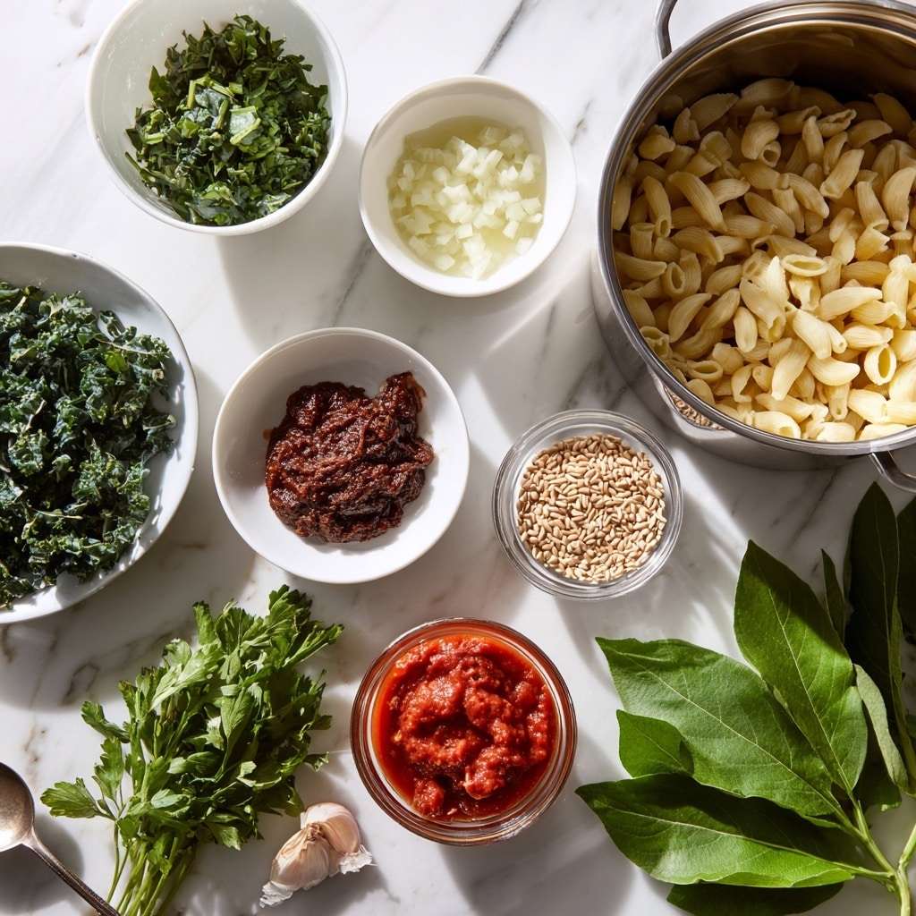 The dish is served on a large white plate with delicate floral designs along the edges, placed on a white marbled surface. It features a rich layer of creamy, orange-colored pasta, with the elbow-shaped pieces evenly coated in a smooth sauce. Small crushed pieces of dark brown nuts or spices are scattered over the pasta, adding texture. Fresh green basil leaves are placed on top, giving a contrast to the orange pasta and enhancing the visual appeal. The pasta has a moist, glossy look, showing it is freshly cooked and sauced. photo taken with an iphone --ar 4:5 --v 7