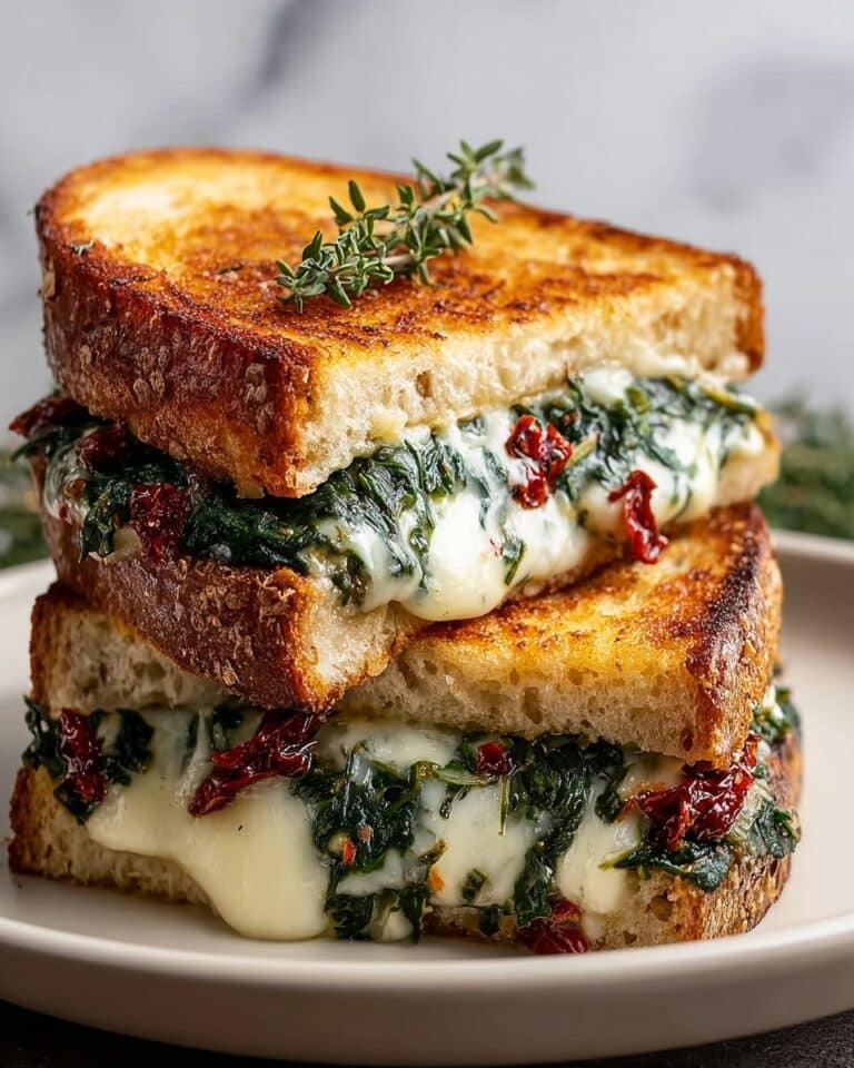 Sun Dried Tomato Spinach and Ricotta Grilled Cheese Recipe
