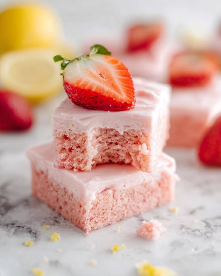 Strawberry Brownies with Strawberry Preserves and Cream Cheese Frosting Recipe