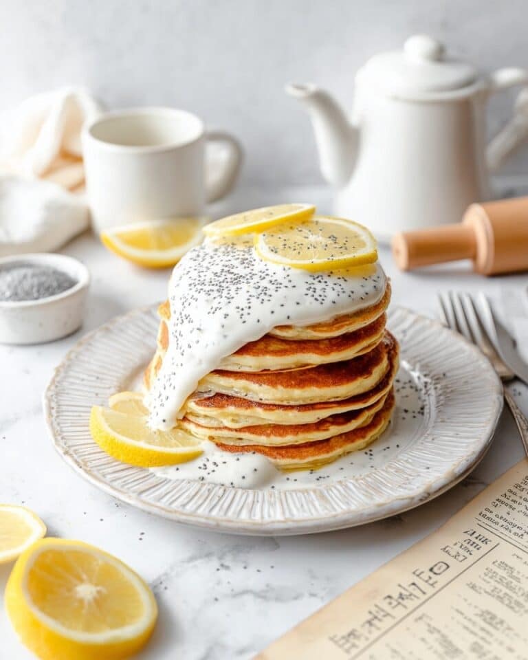 Lemon Poppy Seed Sourdough Pancakes Recipe