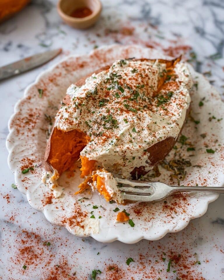Air Fryer Baked Sweet Potatoes with Greek Yogurt Recipe