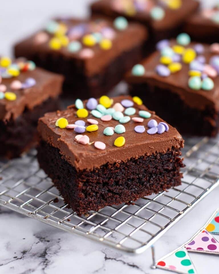 Birthday Brownies with Chocolate Frosting Recipe