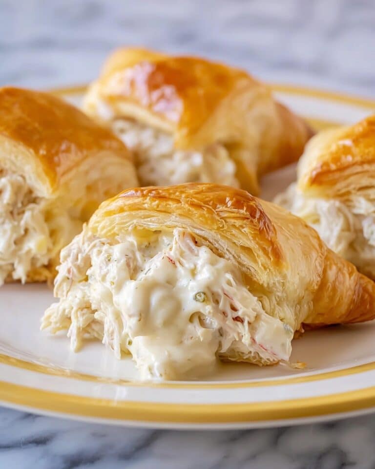 Chicken Stuffed Crescent Rolls with Creamy Soup and Italian Dressing Recipe