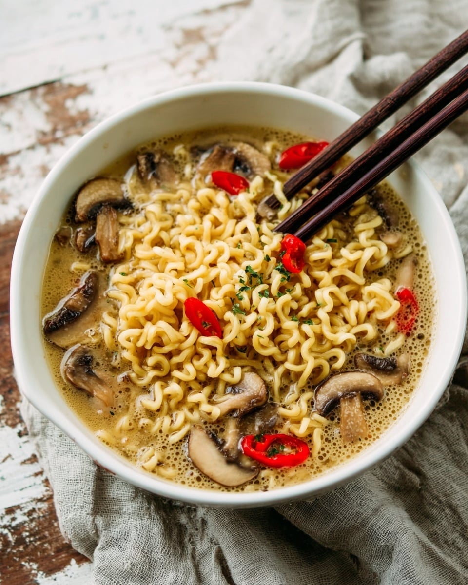 A close-up image showing a bowl filled with creamy yellow noodles topped with small sliced red chili pieces and sprinkled with black sesame seeds. Two bright green lime slices rest on the side near the bowl's edge. A woman's hand holding wooden chopsticks lifts a portion of noodles above the bowl, showing their soft texture. The bowl is white, sitting on a white marbled surface with an orange cloth folded nearby in the background. The background behind is dark, making the colors of the dish pop. photo taken with an iphone --ar 4:5 --v 7