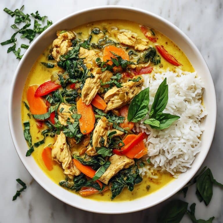 Creamy Yellow Chicken Curry with Potatoes and Carrots Recipe