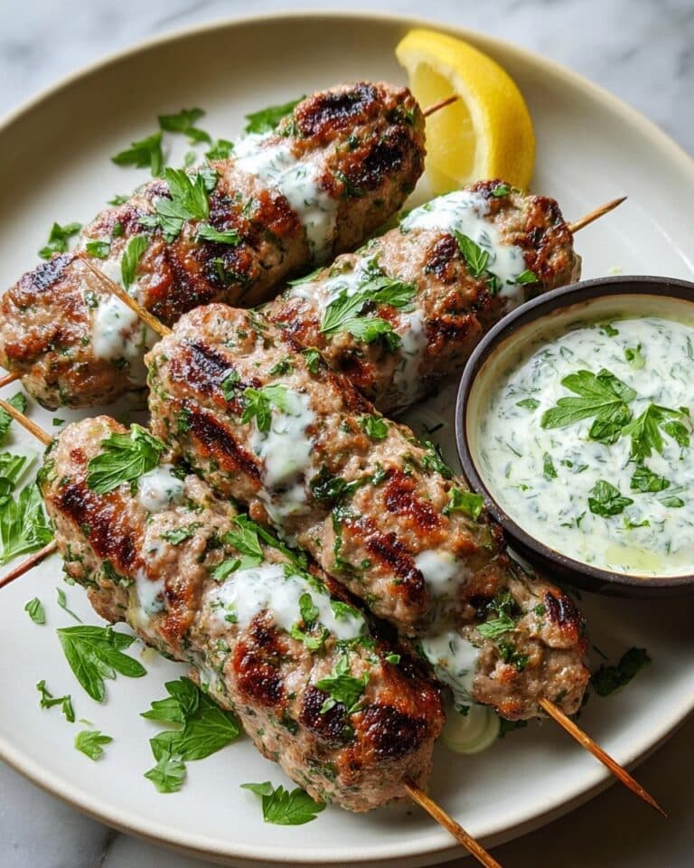 Juicy Chicken Kofta with Garlic Yogurt Sauce Recipe