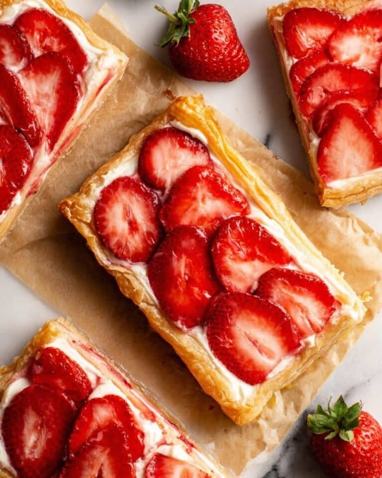 Strawberry Danish with Cream Cheese and Lemon Icing Recipe