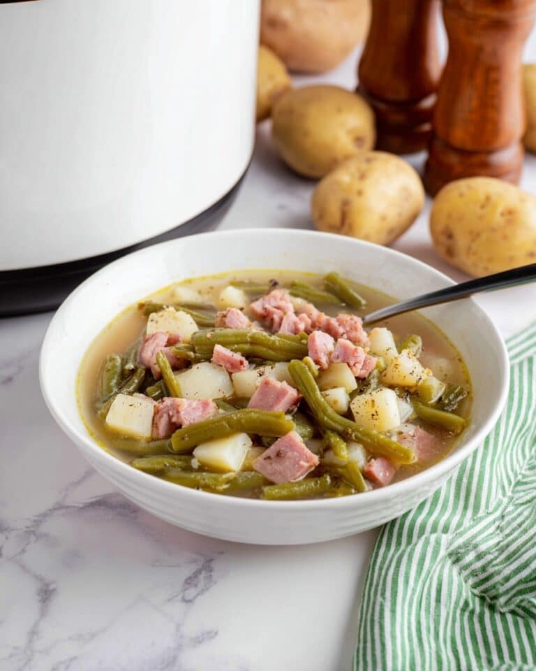 Crockpot Ham, Green Beans, & Potatoes Recipe