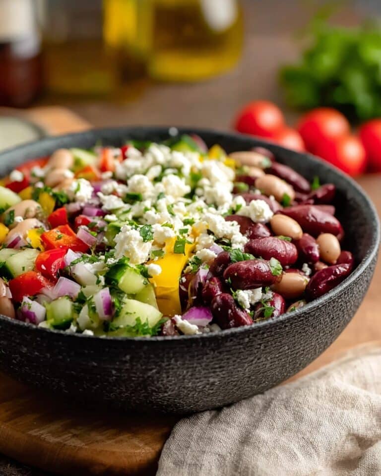 Zesty Bean Salad with Feta Recipe