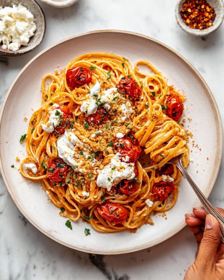 Roasted Tomato and Garlic Ricotta Pasta Recipe
